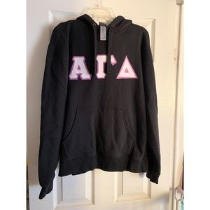 Alpha Gamma Delta Lettered Hoodie